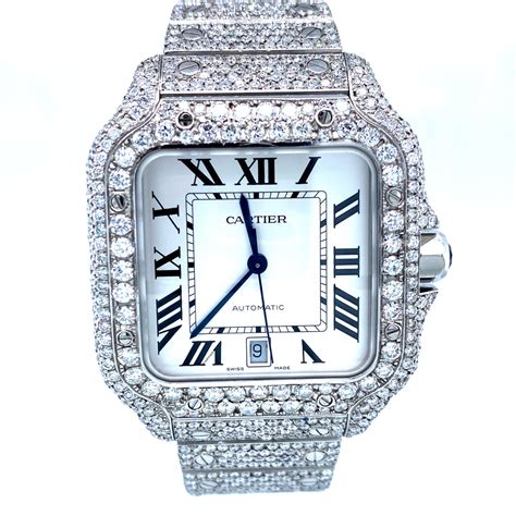 cartier diamond watch for women|cartier full diamond watch.